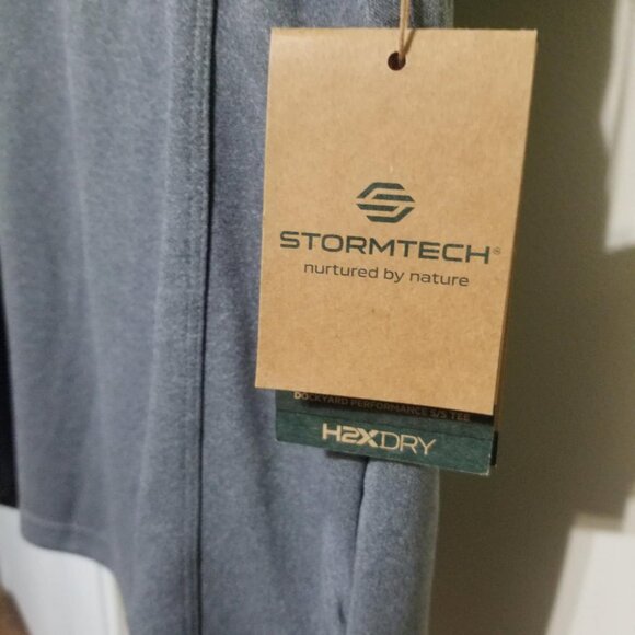 Stormtech NWT Grey Athletic Shirt Medium Top Fitted Activewear Sporty Dry - Picture 2 of 6